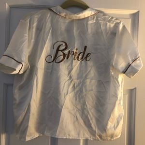 Satin “Bride” pajama set